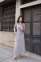 Đầm sơ mi tay ngắn Linen tưng premium Cói Design