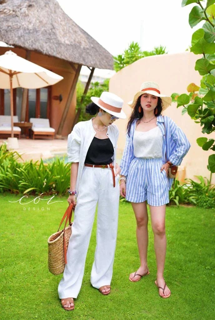 Áo sơ mi suông linen tưng premium Cói Design