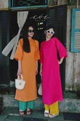 Áo dài xuân khởi sắc Linen tưng premium Cói Design