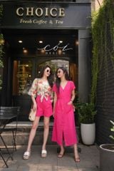 Áo croptop tay bí phối dây linen Cói Design