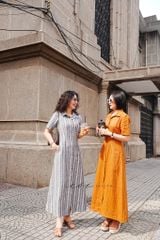 Đầm sơ mi tay ngắn Linen tưng premium Cói Design