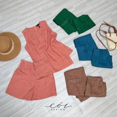 Set linen 1 túi thêu Cói Design