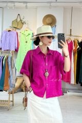 Áo sơ mi hàng nút đôi linen tưng premium Cói Design