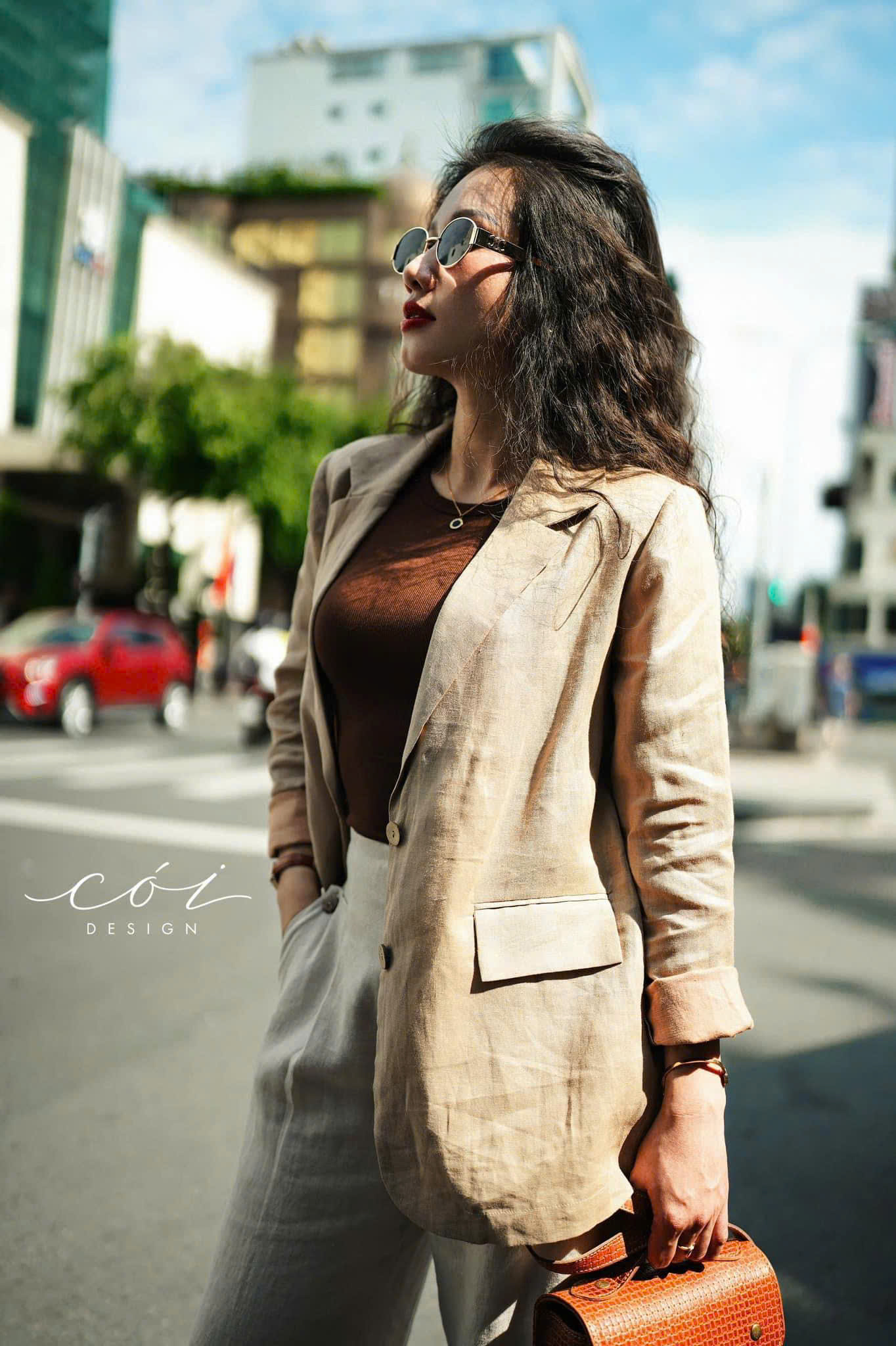 Áo blazer tay dài linen Cói Design