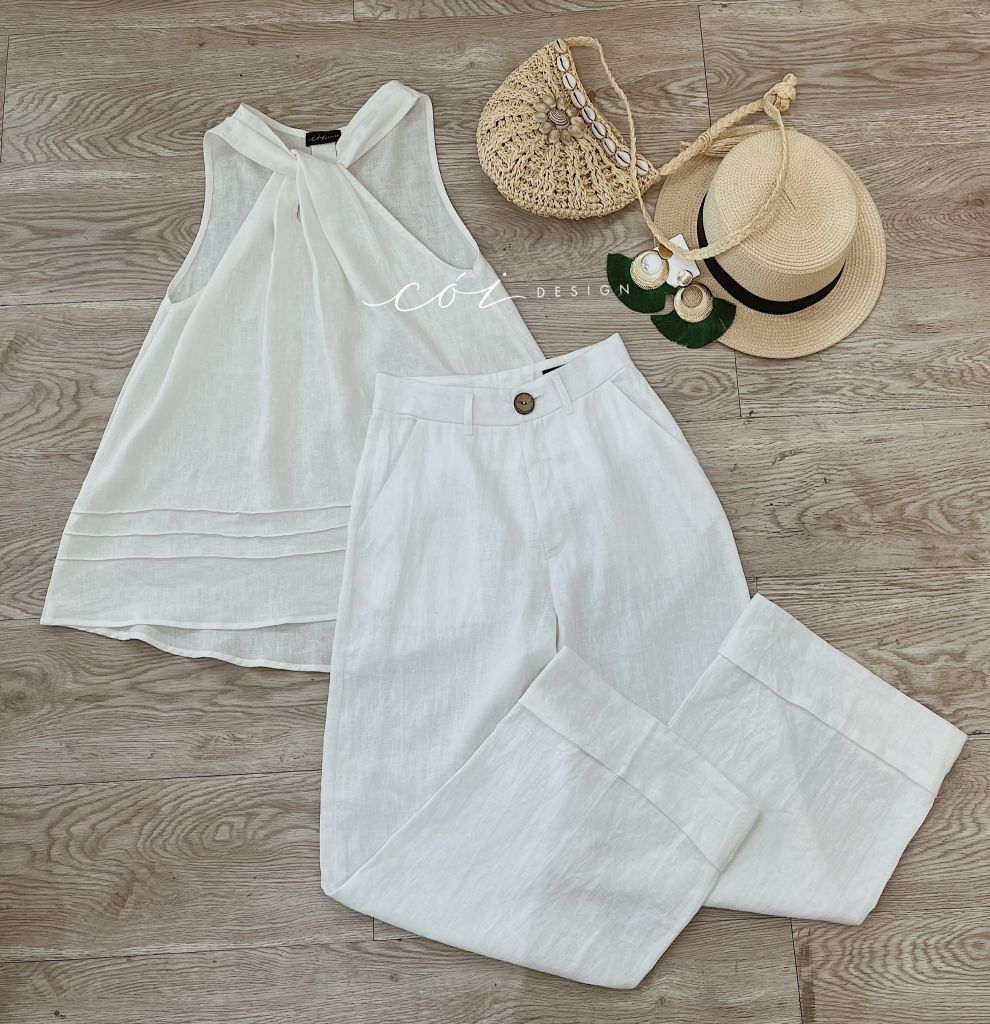 Quần suông linen lật lai Cói Design