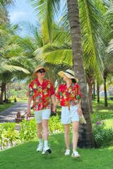 Áo sơ mi croptop rút dây linen tưng Cói Design