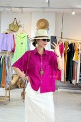 Áo sơ mi hàng nút đôi linen tưng premium Cói Design