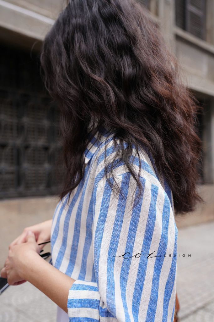 Áo sơ mi suông linen tưng premium Cói Design
