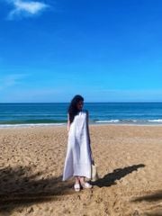 Đầm suông xoắn lưng Linen tưng premium Cói Design