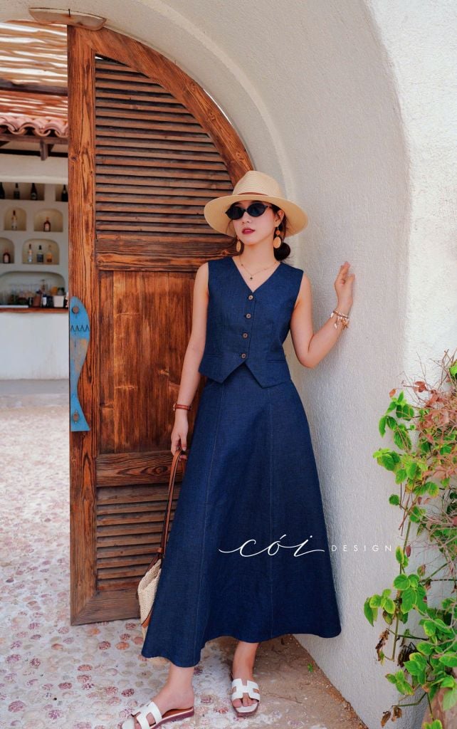 Chân váy 8 mảnh Linen tưng premium Cói Design