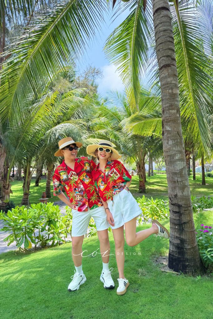 Áo sơ mi croptop rút dây linen tưng Cói Design