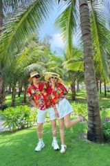 Áo sơ mi croptop rút dây linen tưng Cói Design