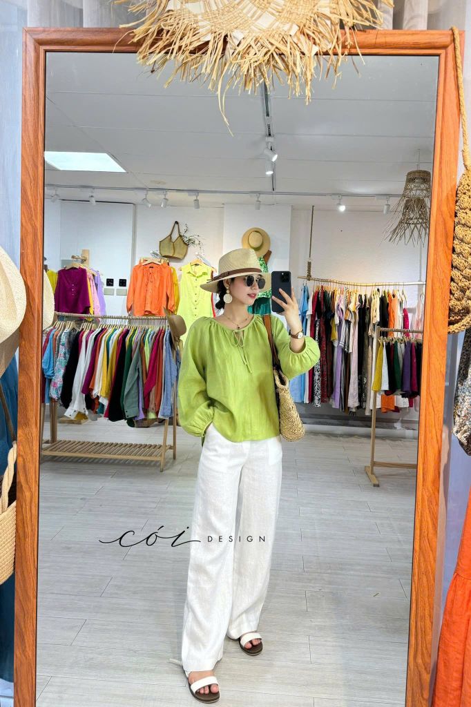 Quần suông linen tưng premium Cói Design