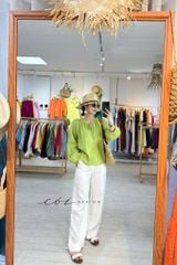 Quần suông linen tưng premium Cói Design