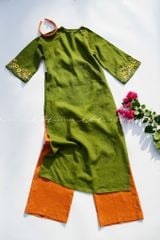 Áo dài thêu tay Song Hoa Linen tưng premium Cói Design