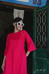 Áo dài xuân khởi sắc Linen tưng premium Cói Design