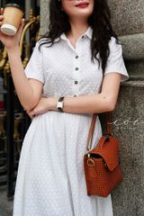 Set chân váy croptop Cotton Thêu Hoa Cói Design