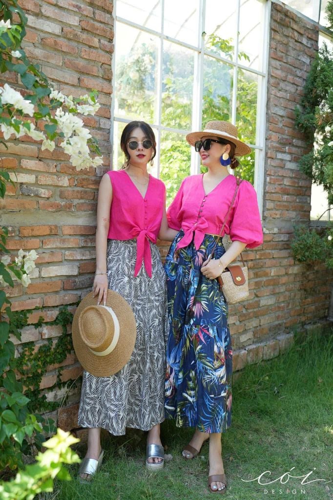 Chân váy tầng linen Cói Design