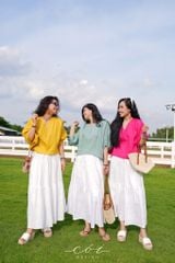 Chân váy tầng Linen tưng premium Cói Design