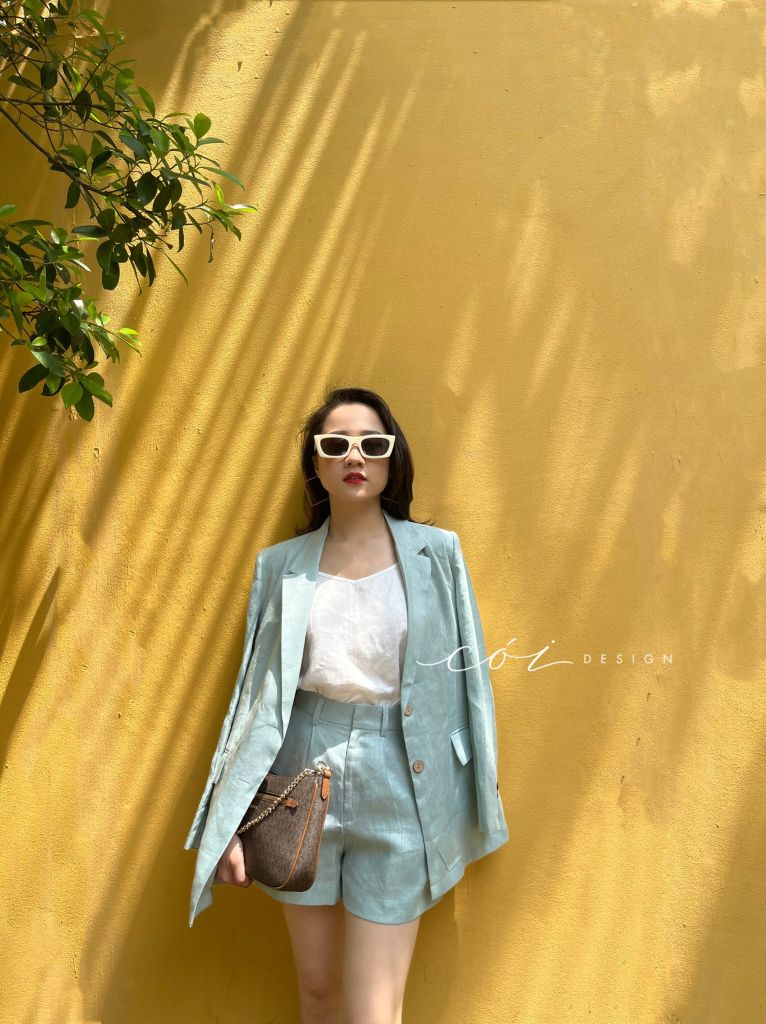 Áo blazer tay dài linen Cói Design