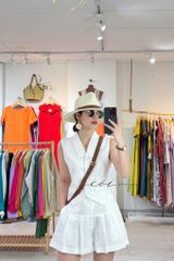 Quần short xếp ly form váy linen tưng premium Cói Design