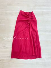 Chân váy rút dây linen tưng premium Cói Design