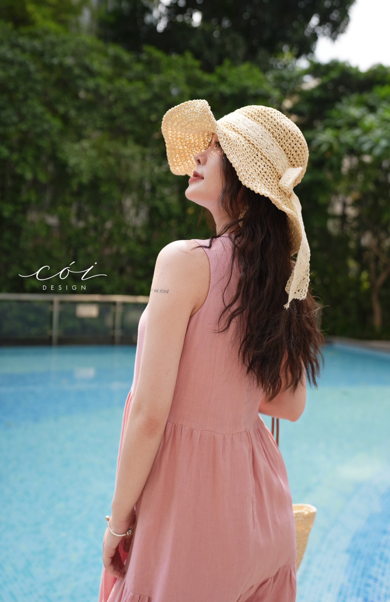 Đầm sát nách trơn tầng Linen tưng premium Cói Design