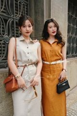 Chân váy xẻ 2 bên Linen tưng premium Cói Design