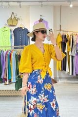 Chân váy tầng linen Cói Design