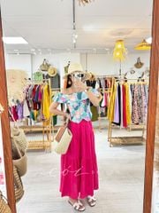Chân váy tầng Linen tưng premium Cói Design