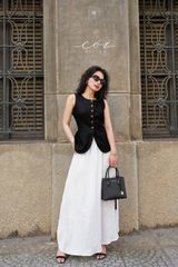 Chân váy suông lưng thun linen tưng Cói Design