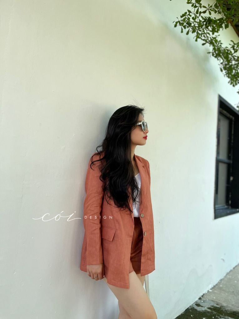 Áo blazer tay dài linen Cói Design