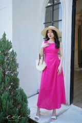 Đầm linen rút túi sát nách Cói Design