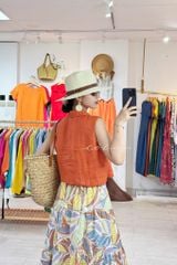Chân váy tầng Linen tưng premium Cói Design