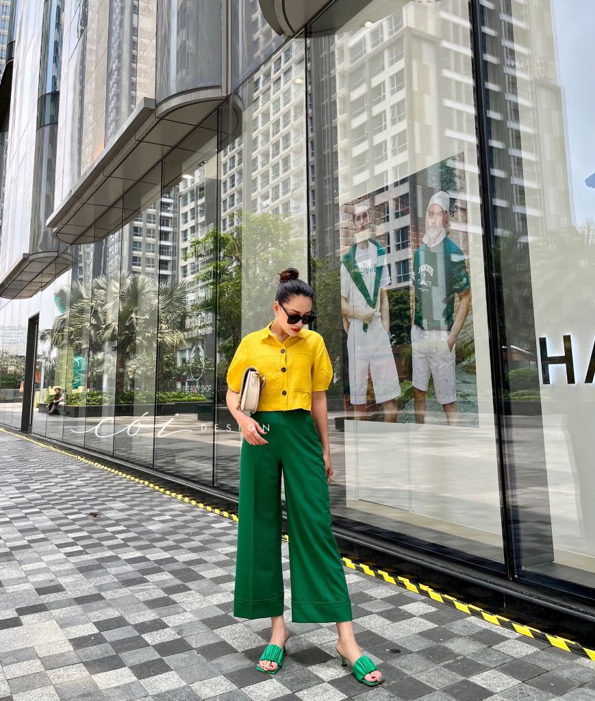 Quần suông gold lật lai Cói Design