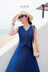Chân váy 8 mảnh Linen tưng premium Cói Design