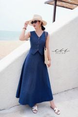 Chân váy 8 mảnh Linen tưng premium Cói Design