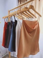 Áo 2 dây lụa cổ đổ Cói Design