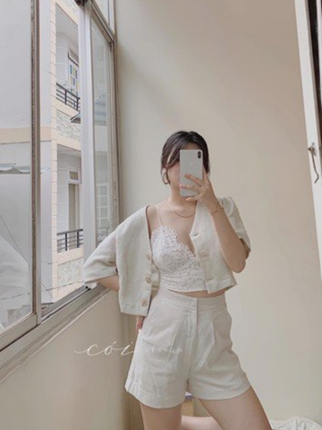 Áo Bra chất liệu ren lưới Cói Design