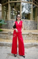 Áo Gile Nút Bọc Linen tưng premium Lá Belle