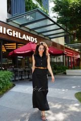 Áo sát nách cổ sơ mi Linen tưng premium Cói Design
