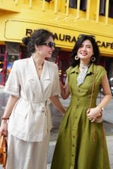 Chân váy xếp ly form A Linen tưng premium Cói Design