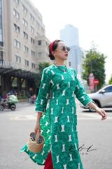 Set Áo Dài Sắc Xuân kèm quần suông Cói Design