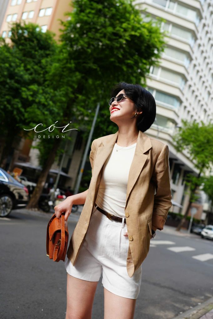 Áo blazer tay dài linen Cói Design