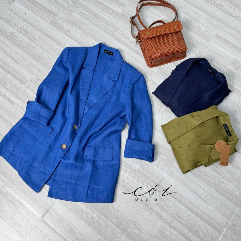 Áo blazer tay dài linen Cói Design