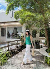 Áo 2 dây hàng nút bọc màu Linen tưng premium Cói Design