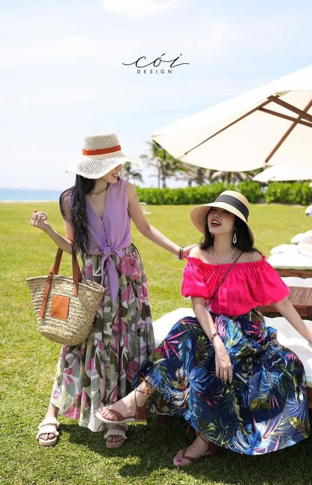Chân váy tầng Linen tưng premium Cói Design