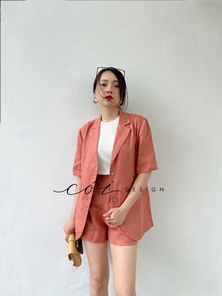 Áo blazer tay ngắn Cói Design