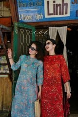 Set Áo Dài Sắc Xuân kèm quần suông Cói Design