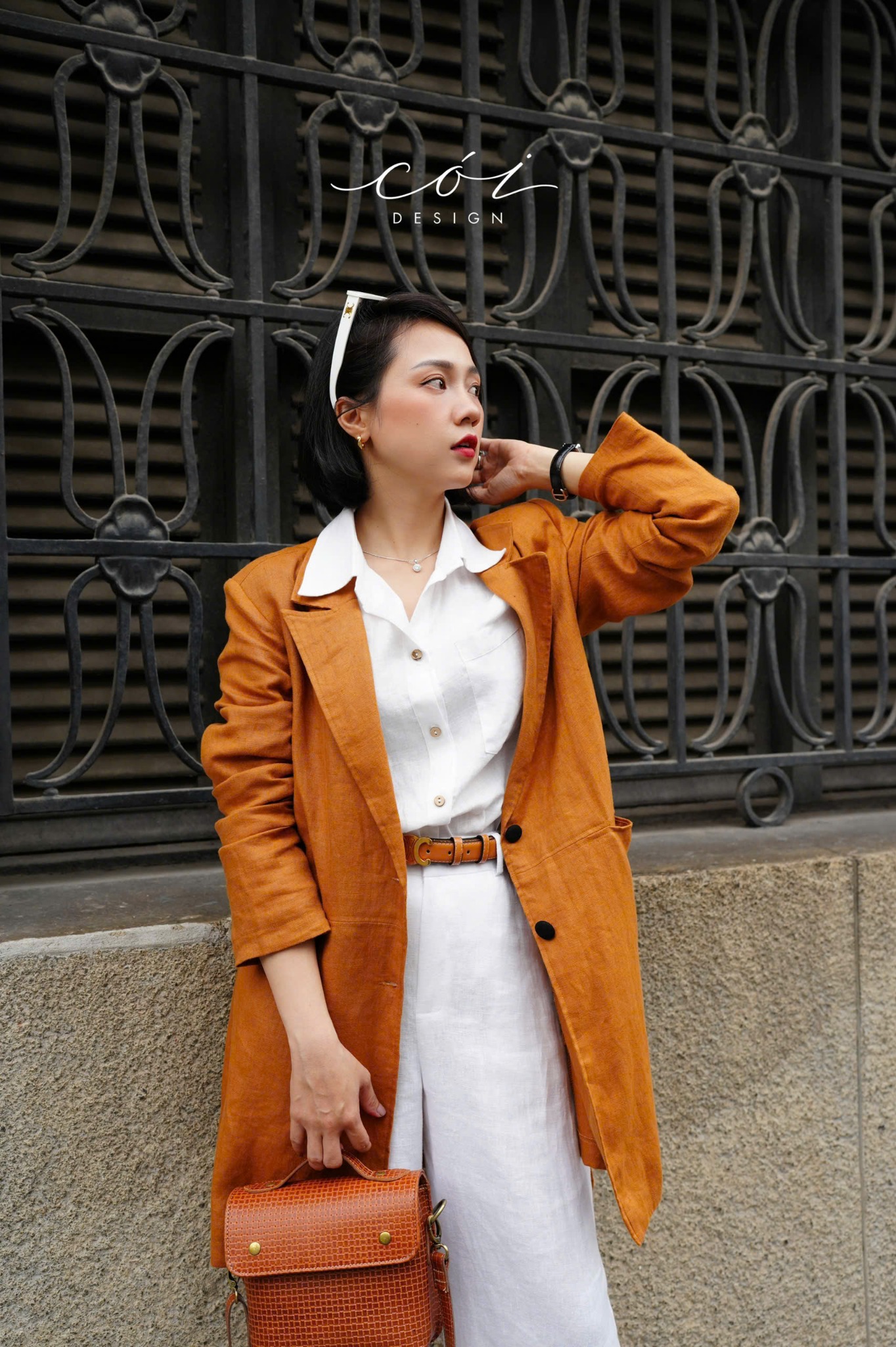 Áo blazer tay dài linen Cói Design